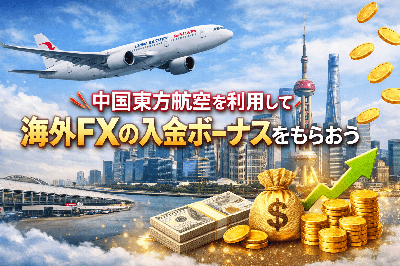 中国東方航空を利用して海外FXの入金ボーナスをもらおう